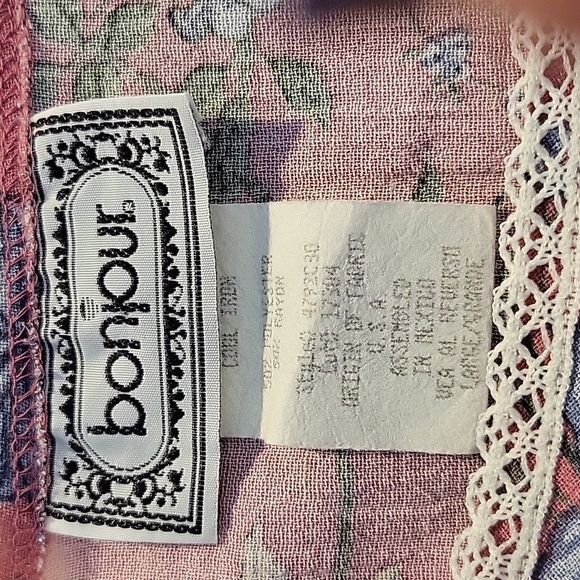 BONJOUR Lace and Ruffled Floral Blouse Large‎ - Picture 6 of 6